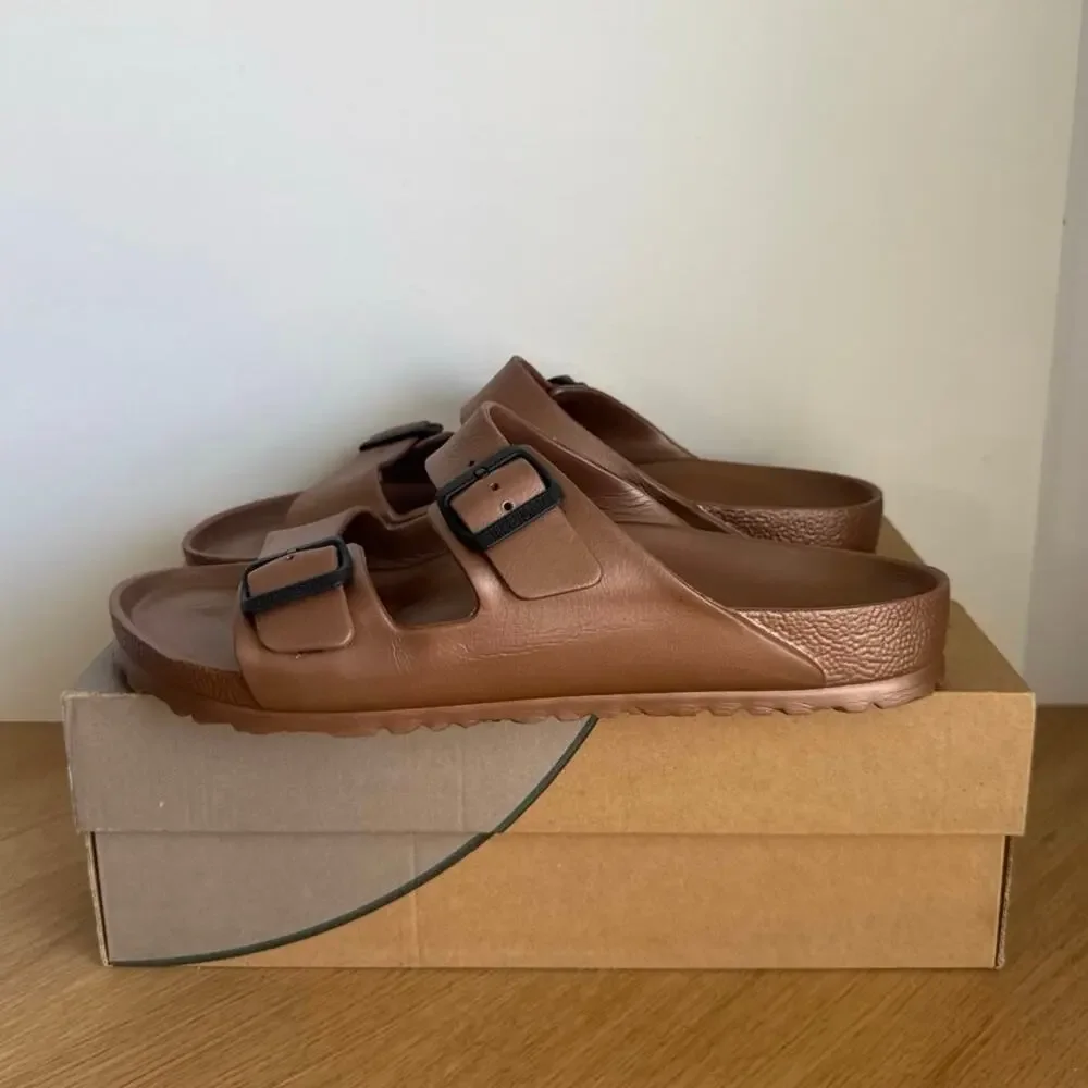 Birkenstock Arizona EVA ‘Metallic Copper’ Men Sandals- SZ 12